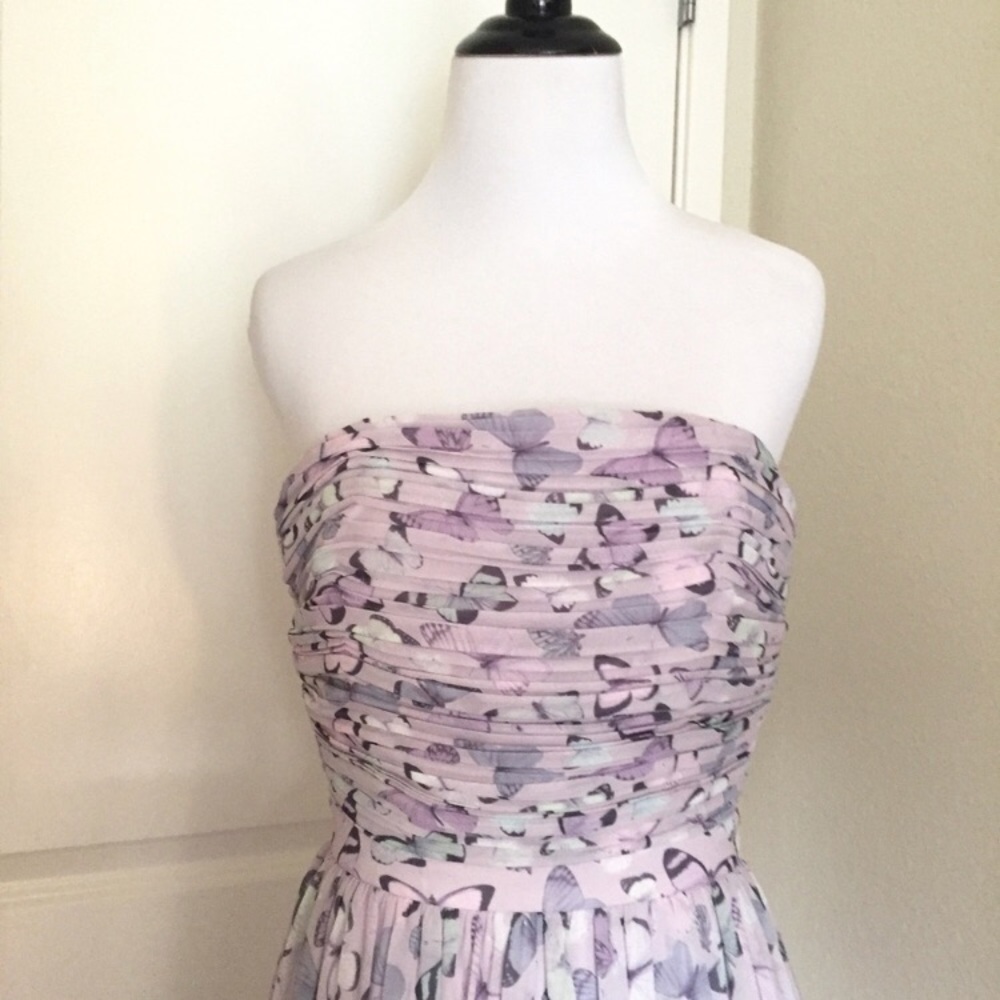 NWT Erin Featherston Lilac‎ Pleated Bodice Gown - Picture 4 of 8